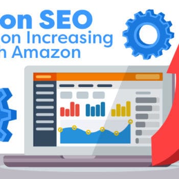 A laptop with Amazon SEO and cost per click advertising, increasing sales on Amazon.