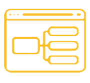 A yellow background with a white airplane flying over it, illustrating cost per click advertising.